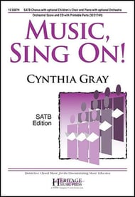 Music Sing On! SATB choral sheet music cover Thumbnail